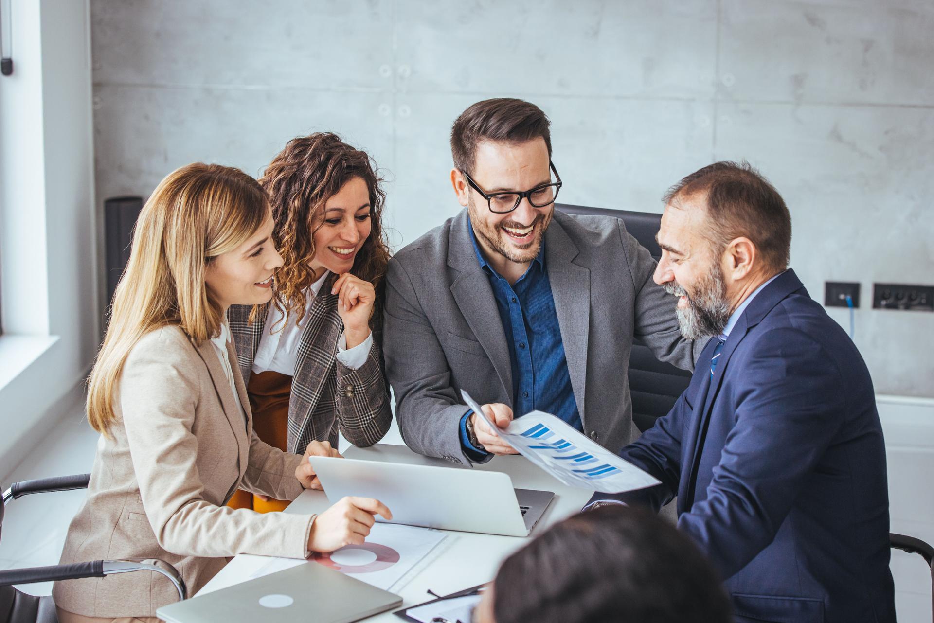 Diverse Team Engaged in Business Strategy Discussion