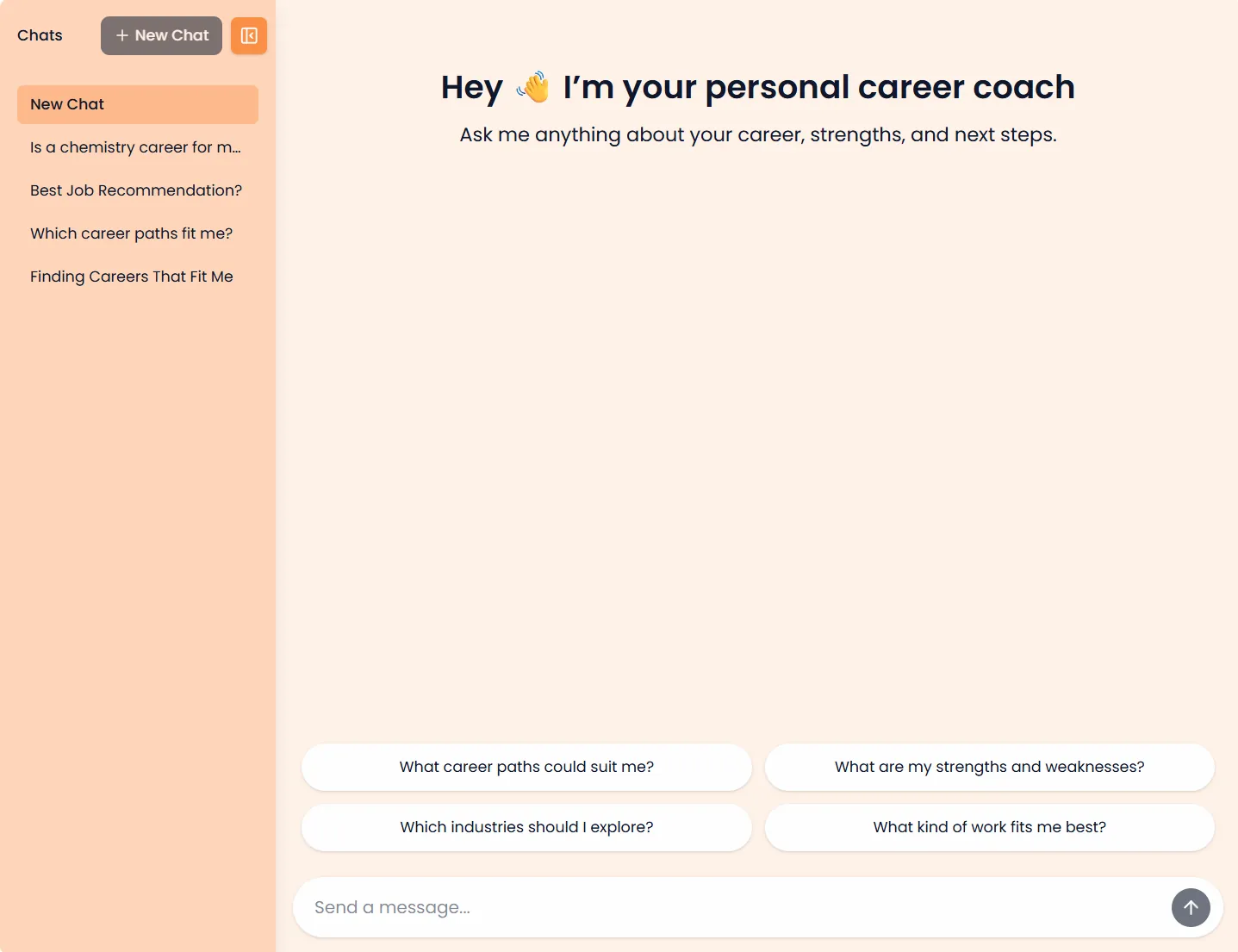 AI career coach chat